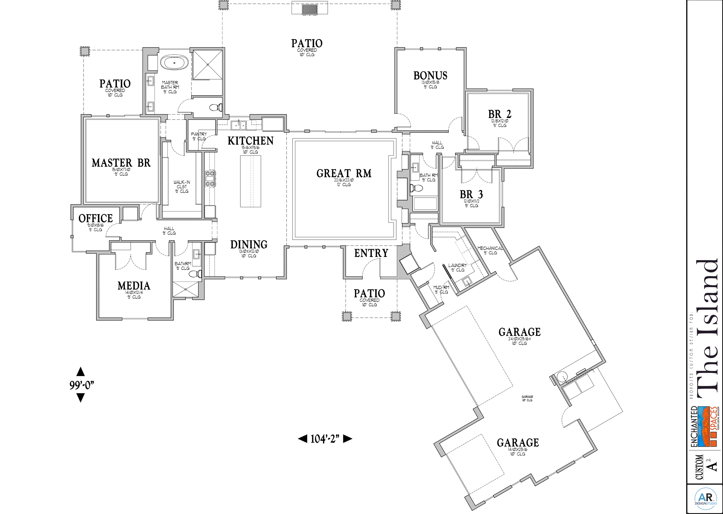 The Island - Southwestern Home Plan Enchanted Spaces LLC in Placitas New Mexico