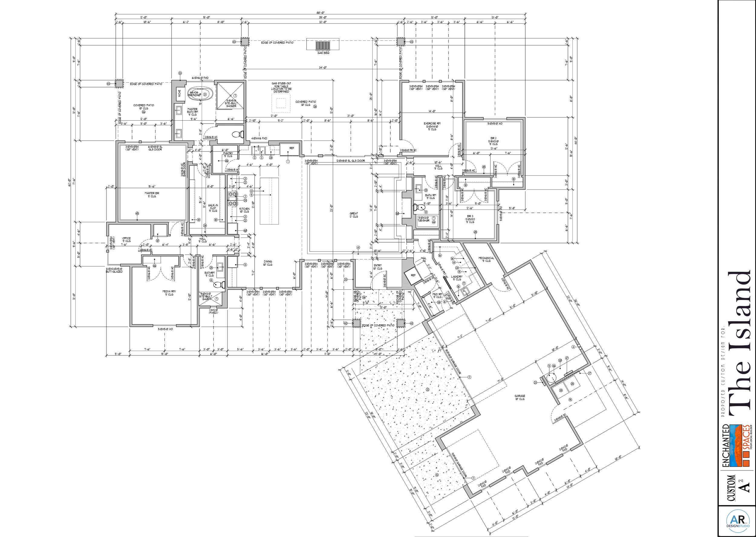 The Island - Southwestern Home Plan Enchanted Spaces LLC in Placitas New Mexico