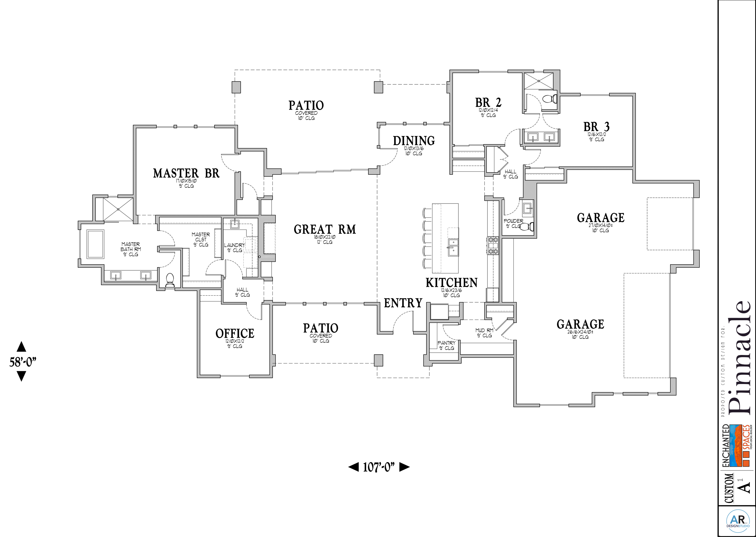 The Pinnacle - Southwestern Home Plan Enchanted Spaces LLC in Placitas New Mexico